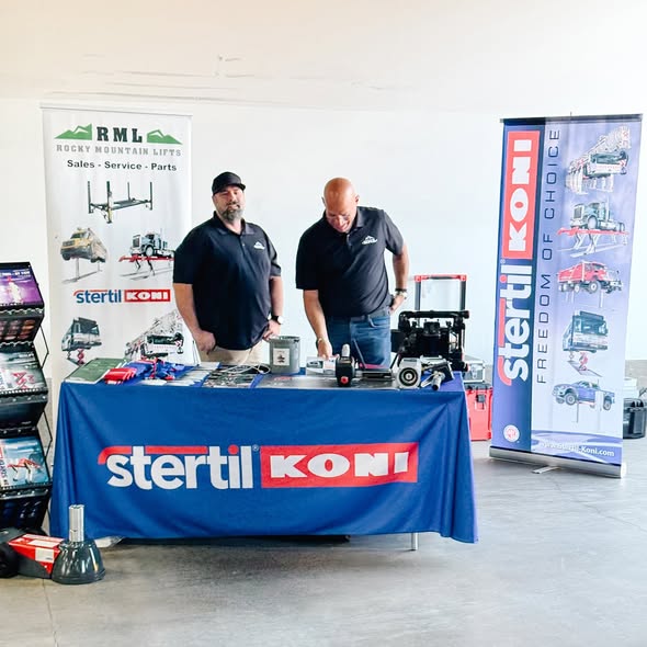 Rocky Mountain Lifts and Stertil-Koni equipment demonstration booth